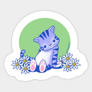 Yittle Kitty by KiniArt Sticker